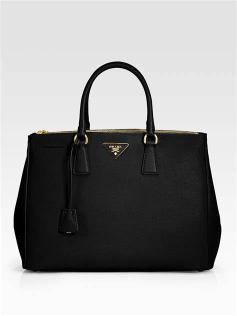 Prada Lux Large Double Zip Saffiano Le